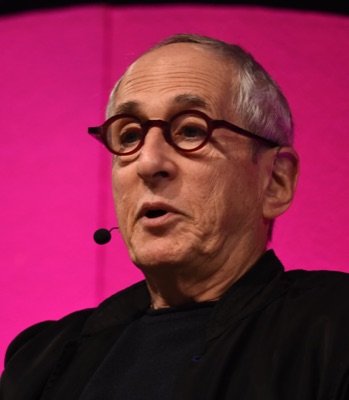 Michael Shamberg on stage at a conference, 2017.