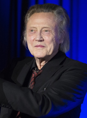 Christopher Walken receiving an award on stage, 2018.